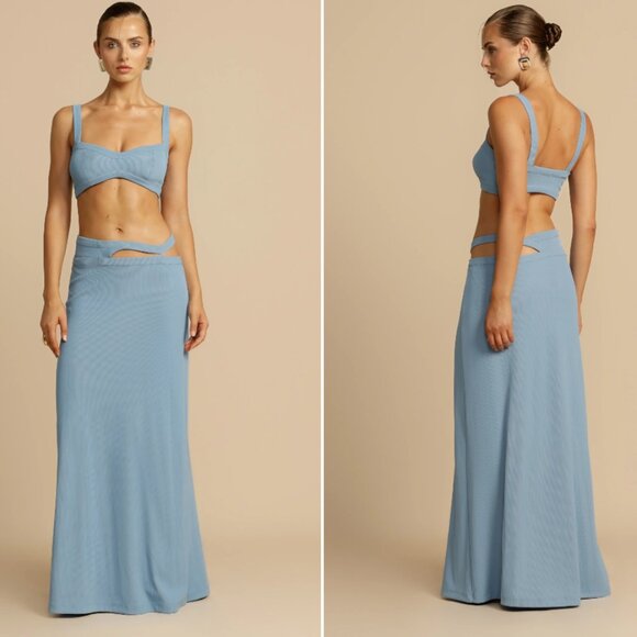 Arcina Ori Blake Maxi Skirt Set Sky BlueNWT - Picture 1 of 9